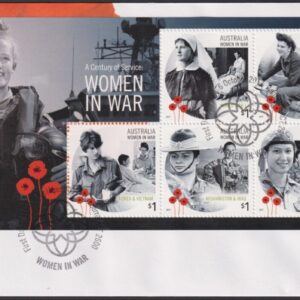 AUSTRALIA - 2017 'CENTURY OF SERVICE - Women in War' Miniature Sheet First Day Cover [E9690]