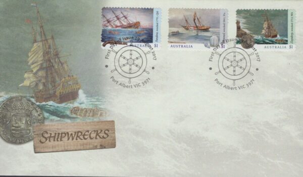 AUSTRALIA - 2017 'SHIPWRECKS' Self Adhesive First Day Cover [E9700]