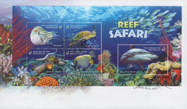 AUSTRALIA - 2018 'REEF SAFARI' Miniature Sheet First Day Cover [E9897]