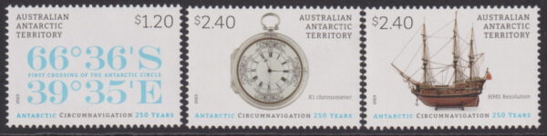 AAT - 2023 'ANTARCTIC NAVIGATION 250 YEARS' Set of 3 MNH [E9423]