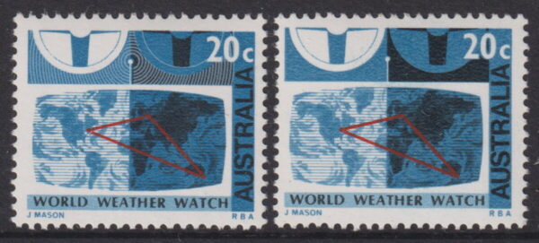 AUSTRALIA - 1840 20c WEATHER WATCH 'Missing White'  SG 418a  MNH Cv £950 [E9155]