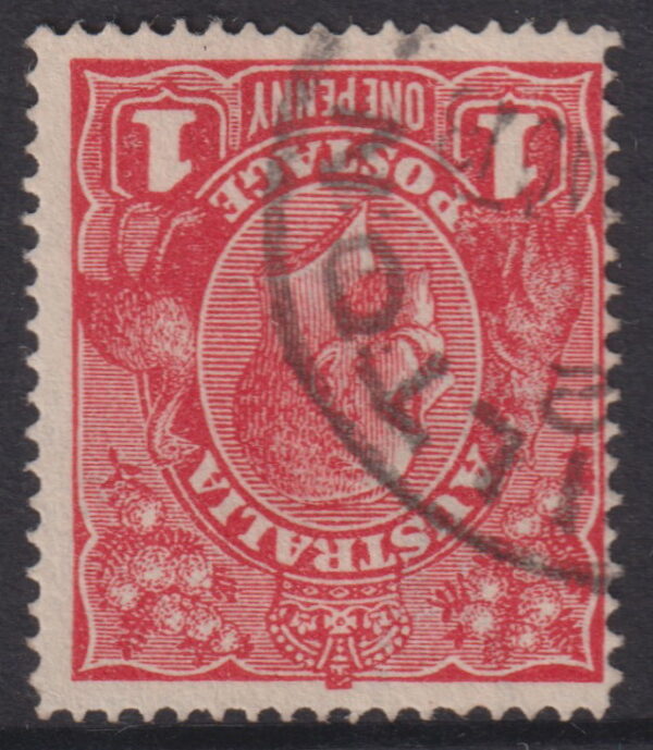 AUSTRALIA - 1918 Single Wmk (INV) 1d RED Die 3  SG 53w FU Cv £100 [E9156]