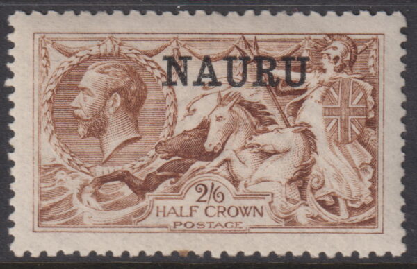 NAURU - 1916 2/6d YELLOW-BROWN O/Print  SG 20 MH Cv £80 [E9161]