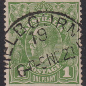 AUSTRALIA - 1928 KGV SM Wmk 1d 'GREEN' Die 2 SG95b FU Cv £80 [E9307]