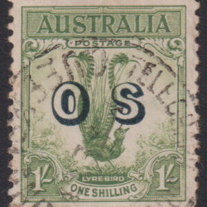 AUSTRALIA  - 1932 1/- LYREBIRD OS  SG Ø136 VFU Cv £30 [E9315]