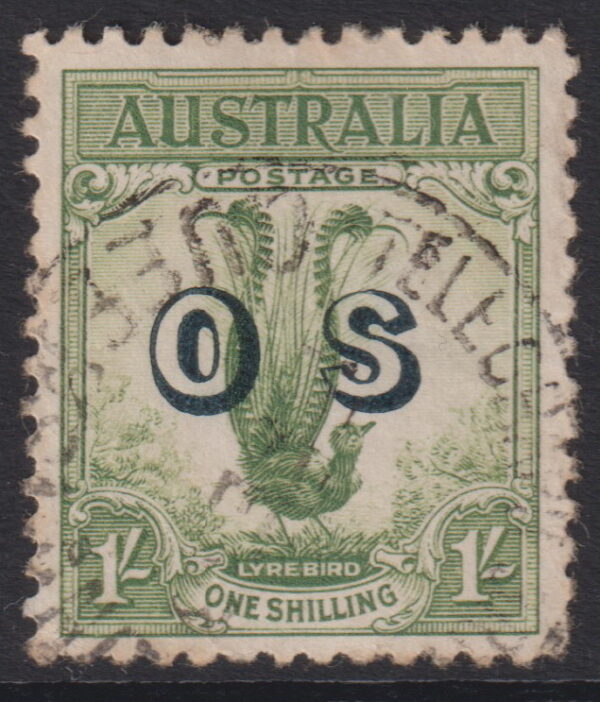 AUSTRALIA  - 1932 1/- LYREBIRD OS  SG Ø136 VFU Cv £30 [E9315]