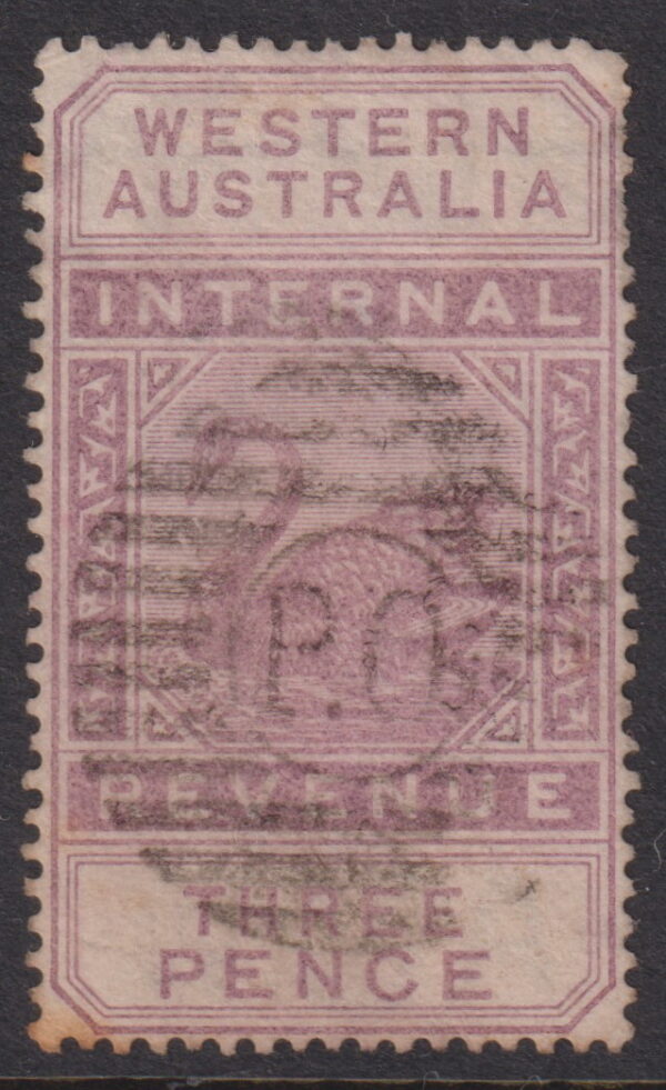 WESTERN AUSTRALIA - 1893 3d Dull PURPLE  SG F11 Used Cv £10 [E9326]