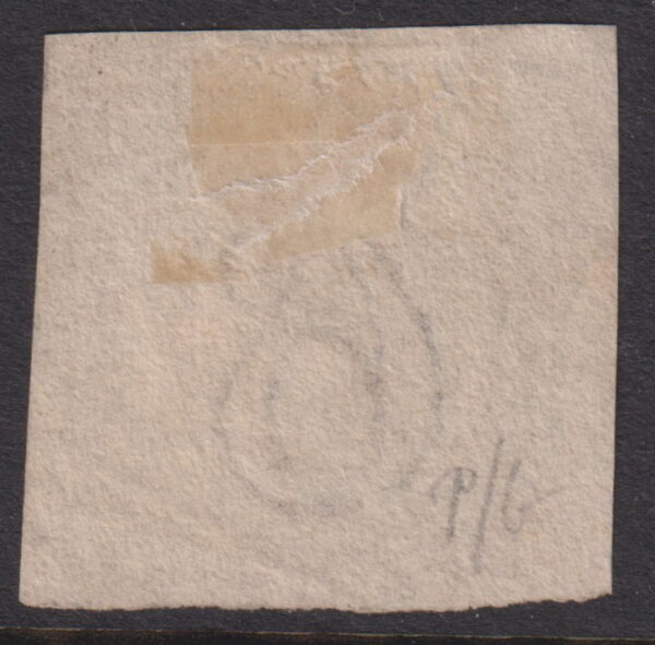 NEW SOUTH WALES - 1854 6d OLIVE-GREY Imperf DIADEM  SG 95 GU Cv £40 [E9468]