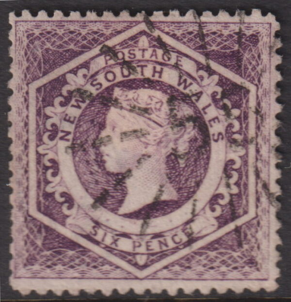 NEW SOUTH WALES - 1860 6d VIOLET DIADEM  SG 166 FU Cv £7 [E9477]