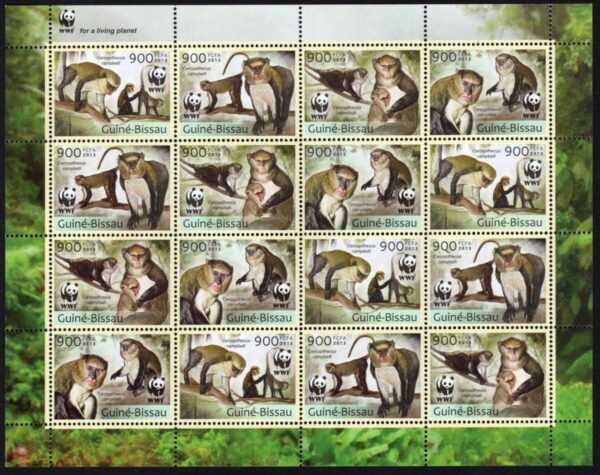 GUINE BISSAU - 2013 WWF 'CAMPBELLS MONKEY' Miniature Sheet MNH [E9676]
