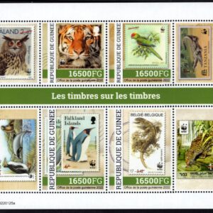 GUINEE - 2020 WWF 'STAMPS ON STAMPS' Sheetlet MNH [E9874]