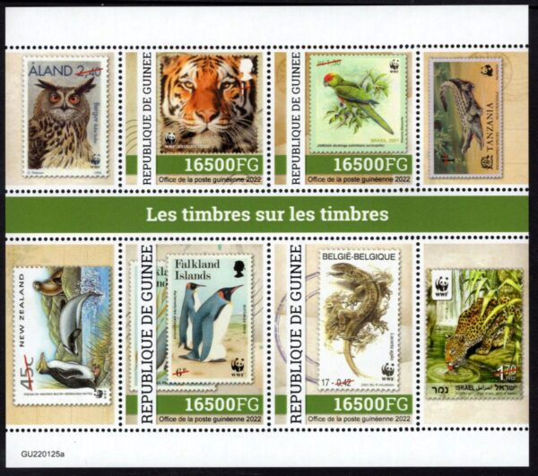 GUINEE - 2020 WWF 'STAMPS ON STAMPS' Sheetlet MNH [E9874]