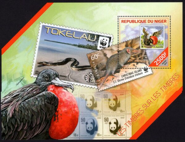 NIGER - 2013 WWF 'STAMPS ON STAMPS' Miniature Sheet MNH [E9659]