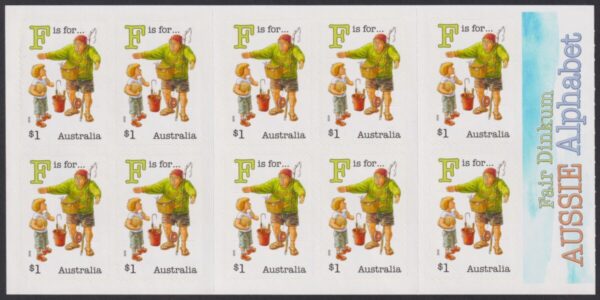 AUSTRALIA - 2019 'FAIR DINKUM AUSSIE ALPHABET 'F' Self Adhesive Booklet Mint [E9414]