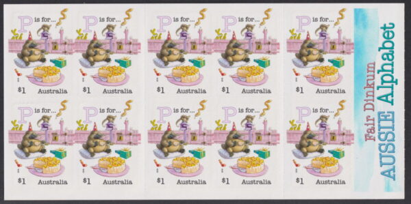 AUSTRALIA - 2019 'FAIR DINKUM AUSSIE ALPHABET 'P'' Self Adhesive Booklet Mint [E9852]