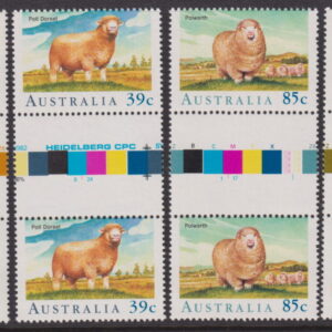 AUSTRALIA - 1989 'SHEEP IN AUSTRALIA' Gutter pairs MNH [E9816]