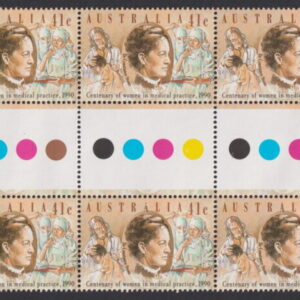 AUSTRALIA - 1990 'CENTENARY OF WOMEN IN MEDICAL PRACTICE' Gutter strip MNH [E9818]