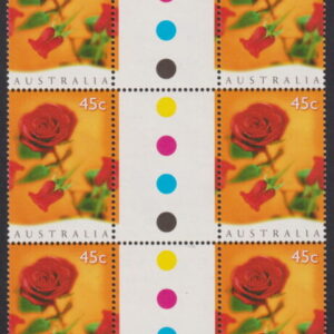 AUSTRALIA - 1997 'ROSES' Gutter strip MNH [E9857]