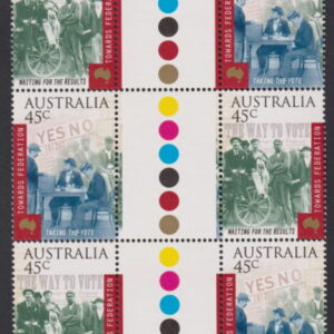 AUSTRALIA - 2000 'TOWARDS FEDERATION' Gutter strip MNH [E9856]