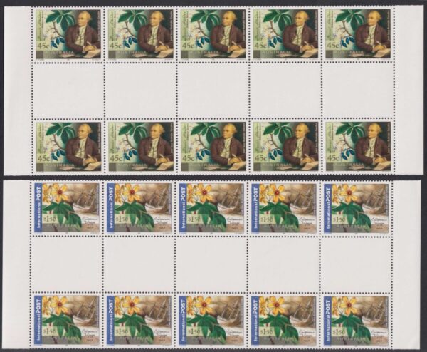 AUSTRALIA - 2001 'AUSTRALIA & SWEDEN - Joint Issue' Gutter strips MNH [E9855]