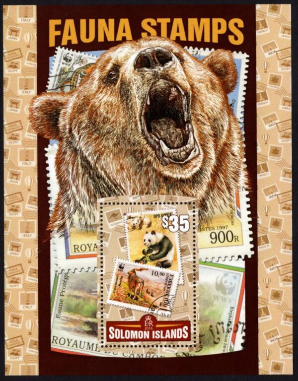SOLOMON ISLANDS - 2016 WWF 'FAUNA STAMPS' Miniature Sheet MNH [E9871]