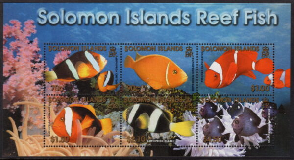 SOLOMON ISLANDS - 2001 'REEF FISH' Miniature Sheet MNH [E9533]