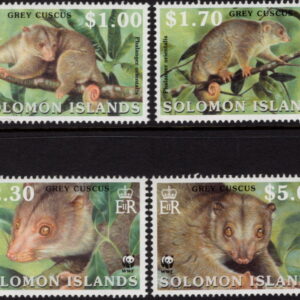 SOLOMON ISLANDS - 2001 'WWF GREY CUSCUS' Set of 4 MNH [E9532]