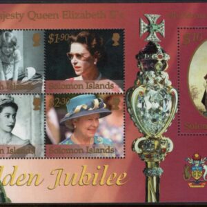 SOLOMON ISLANDS - 2002 'QUEEN ELIZABETH II GOLDEN JUBILEE' Miniature Sheet MNH [E9547]