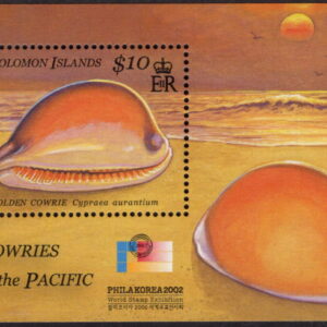SOLOMON ISLANDS - 2002 'PHILAKOREA - COWRIE SHELLS' Miniature Sheet MNH [E9541]