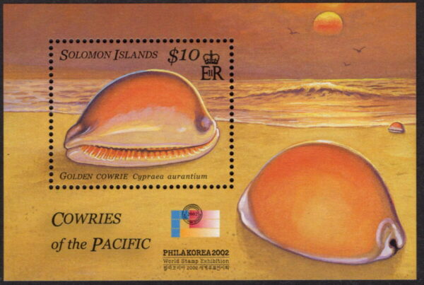 SOLOMON ISLANDS - 2002 'PHILAKOREA - COWRIE SHELLS' Miniature Sheet MNH [E9541]