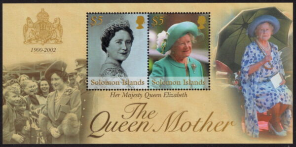 SOLOMON ISLANDS - 2002 'QUEEN MOTHER COMMEMORATION' Miniature Sheet MNH [E9537]
