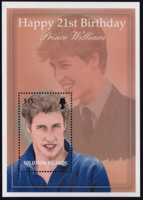 SOLOMON ISLANDS - 2003 'PRINCE WILLIAM 21st BIRTHDAY' Miniature Sheet MNH [E9556]