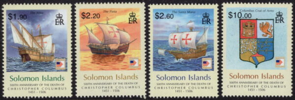 SOLOMON ISLANDS - 2006 '500TH ANNIVERSARY OF CHRISTOPHER COLUMBUS DEATH' Set of 4 MNH [E9629]