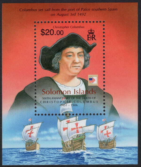 SOLOMON ISLANDS - 2006 '500TH ANNIVERSARY OF CHRSTOPHER COLUMBUS DEATH' Miniature Sheet MNH [E9637]