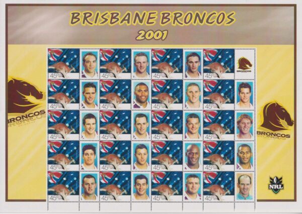 AUSTRALIA - 2001 'NRL - Brisbane Broncos' Sheetlet MNH [F0041]