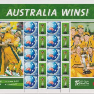 AUSTRALIA - 2007 'AUSTRALIA WINS ICC CRICKET WORLD CUP' Sheetlet MNH [F0033]