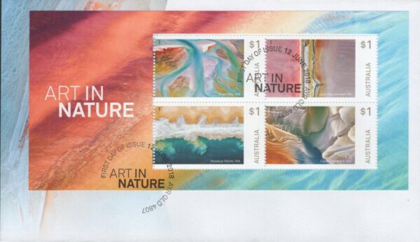 AUSTRALIA - 2018 'ART IN NATURE' Miniature Sheet First Day Cover [E9918]