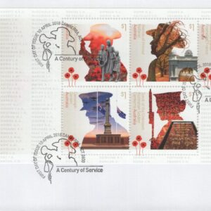 AUSTRALIA - 2018 'CENTURY OF SERVICE - War Memorials' Miniature Sheet First Day Cover [E9919]