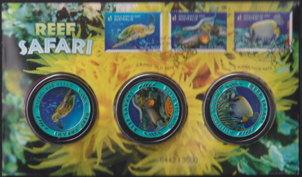 AUSTRALIA - 2018 'REEF SAFARI' Medallion x 3 Limited Issue No. 442 [F0129]