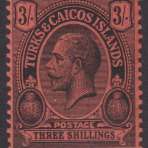 TURKS & CAICOS - 1917 3/- BLACK (Red)  SG 139 MNH Cv £15 [E9742]