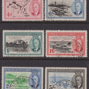 TURKS & CAICOS - 1938 Set to 5/- BLACK & VIOLET  SG 194/205 VFU Cv £45 [E9751]