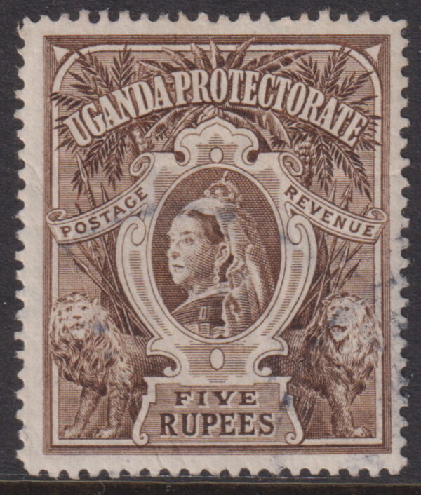 TURKS & CAICOS - 1898 5/- BROWN  SG 91 VFU Cv £150 [E9756]