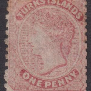TURKS ISLANDS - 1867 1d Dull ROSE  SG 1 MH Cv £65 [E9768]