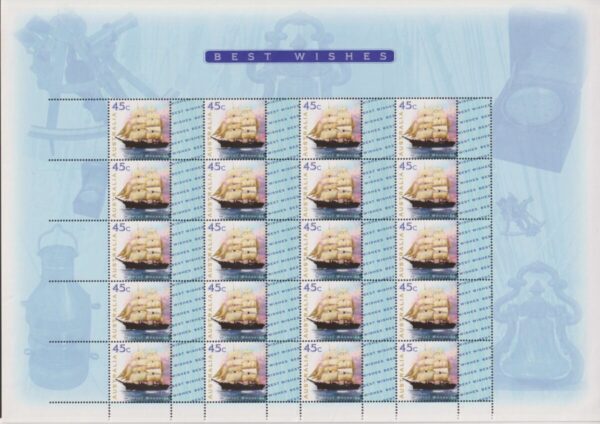 AUSTRALIA - 1999 'SAILING SHIPS - Best Wishes' Sheetlet MNH [E9993]