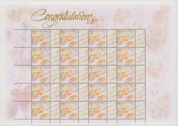 AUSTRALIA - 1999 'PERSONAL GREETINGS - Congratulations' Sheetlet MNH [F0007]