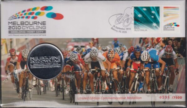 AUSTRALIA - 2010 'MELBOURNE CYCLING - Geelong Host City' Medallion Ltd Issue [F0466]