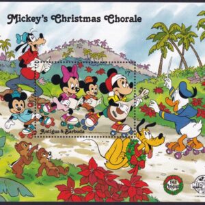 DISNEY - Antigua & Barbuda - 1988 'MICKEY'S CHRISTMAS CHORALE' Miniature Sheet MNH [F0866]