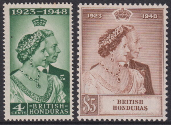 Br. Honduras - 1948 Silver Wedding Set SG 164/65 MLH Cv £ 27 [F0072]