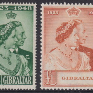 Gibraltar - 1948 Silver Wedding Set SG 134/5 MLH Cv £ 60 [F0074]