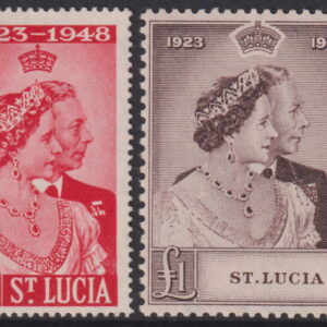 Saint Lucia - 1948 Silver Wedding Set SG 144/145 MLH Cv £ 17 [F0077]